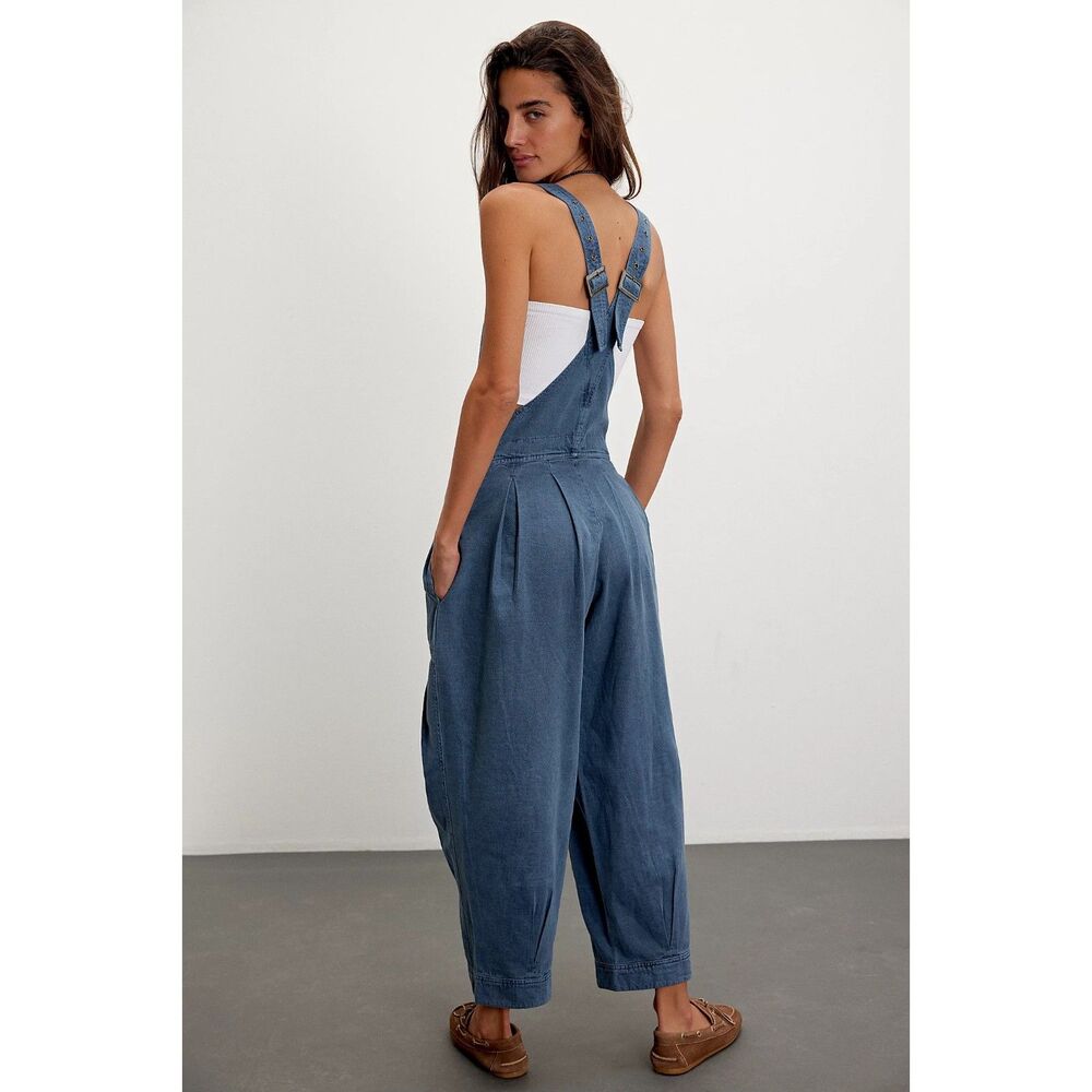 Free People We The Free Felix Tapered Overalls Blue Size XS NWOT $148 retail - Picture 5 of 10